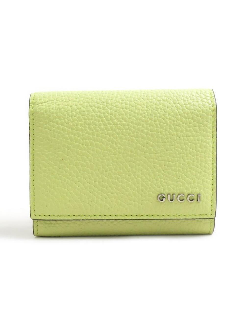 Auth Gucci Bifold Wallet Light Yellow #371784G27B